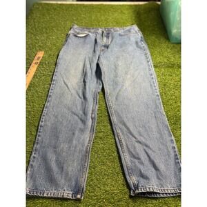 KENPO Mens Jeans Light Wash Straight Leg Denim Workwear Pants Size 32x28